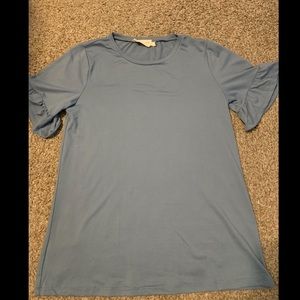 Boutique blue ruffle sleeve top - size S